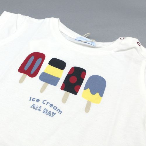 アイスクリーム模様のティアードTシャツ