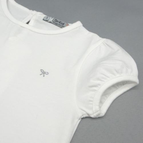 シンプルなTシャツ&ブルーフラワーのティアードスカートSet