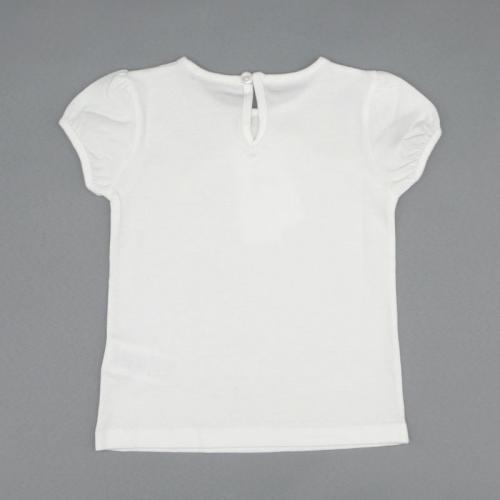 シンプルなTシャツ&ブルーフラワーのティアードスカートSet