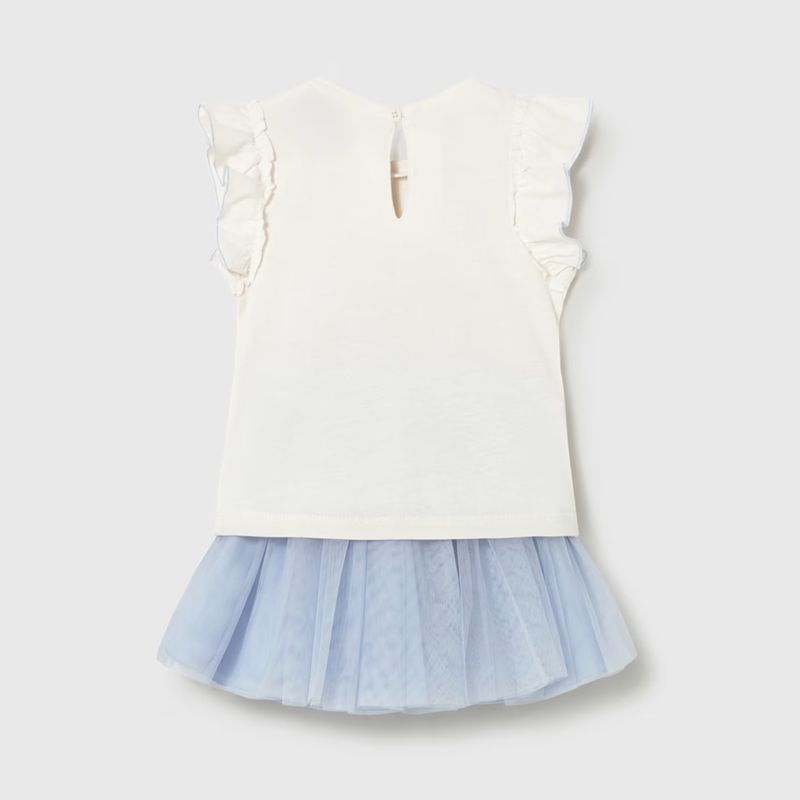 ローズフラワーＴシャツ＆チュールスカートSet