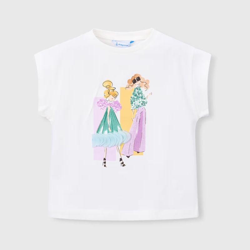 ファッショナブルガールのＴシャツ