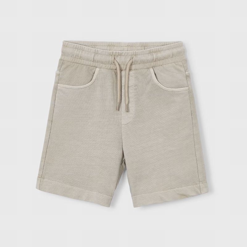 ベージュのしっかりしたジャージーパンツ