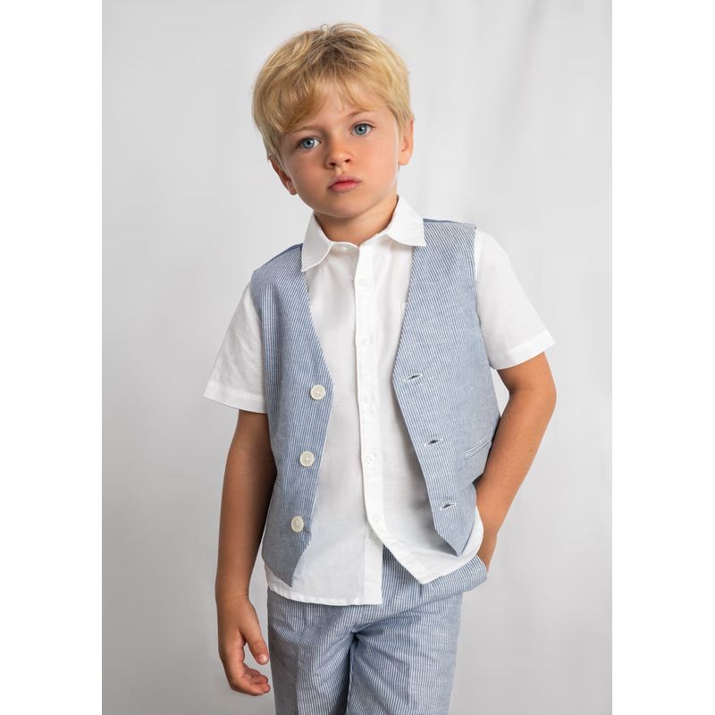 お洒落な２トーンベスト＆パンツSet