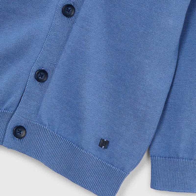 ロイヤルブルーのコットンカーディガン