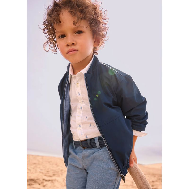 シャンブレー＆ネイビーのリバーシブルジャケット