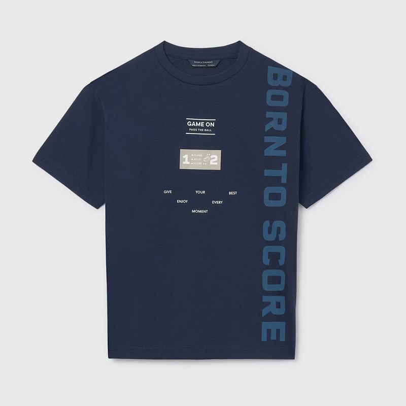 GameスタイルのネイビーＴシャツ