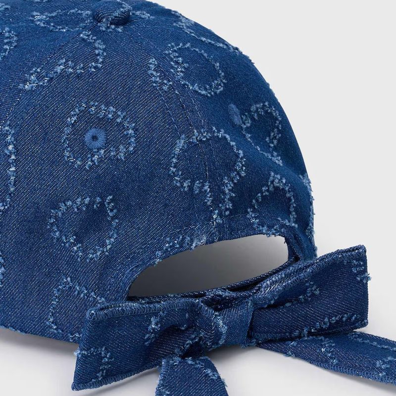 ハートデニムのおリボンキャップ