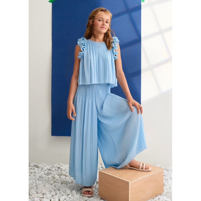 素敵なプリーツ使いのトップス＆パンツSet