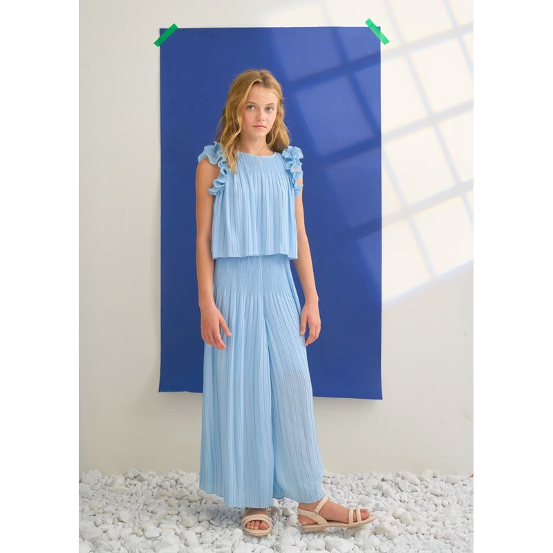 素敵なプリーツ使いのトップス＆パンツSet