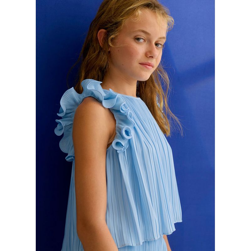 素敵なプリーツ使いのトップス＆パンツSet