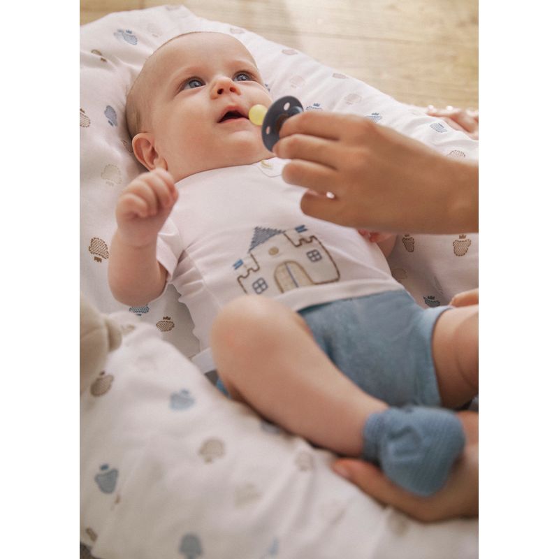 可愛いキャッスルベアーお刺しゅうのＴシャツ＆パンツSet/Ａ