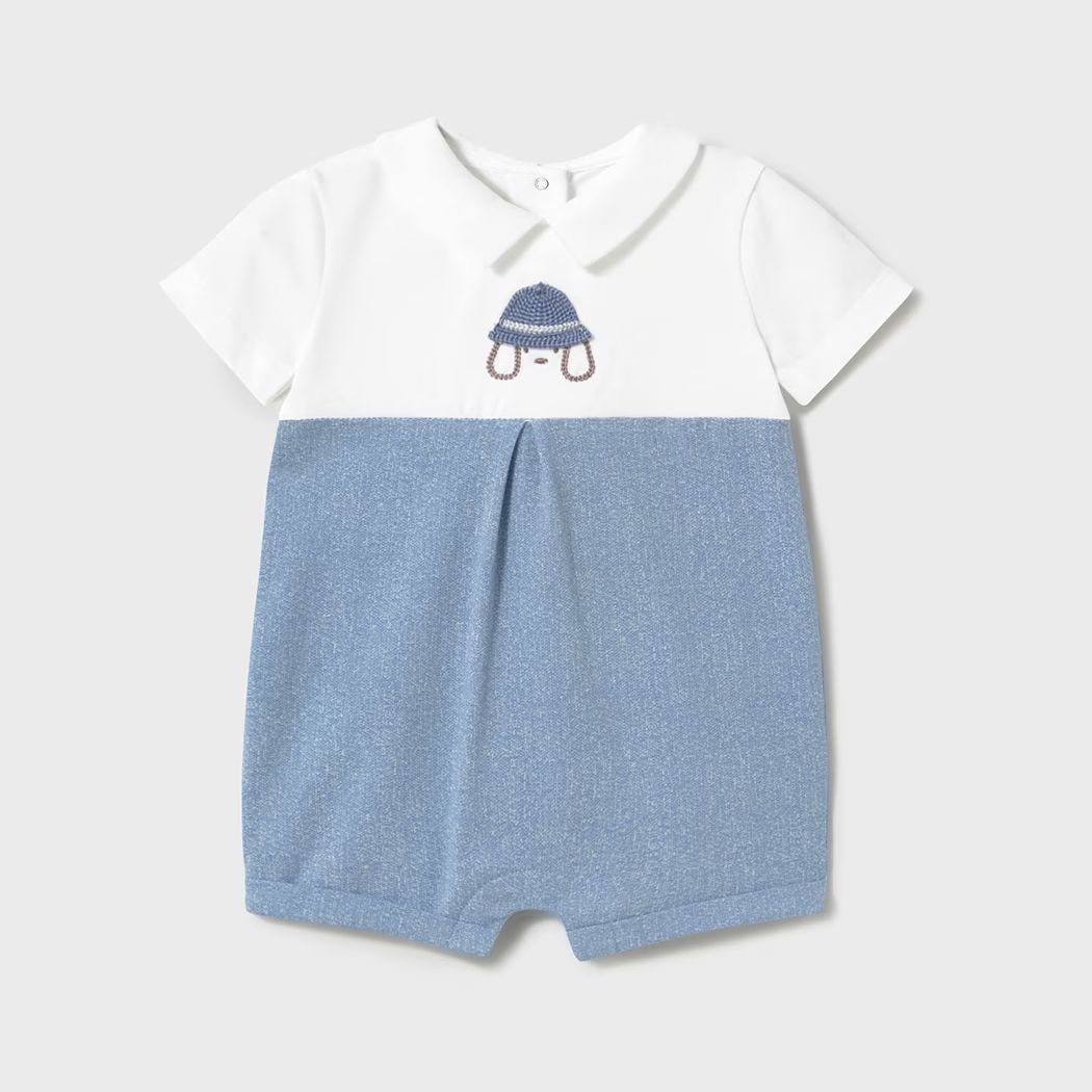 シンプルな前開きロンパース/B