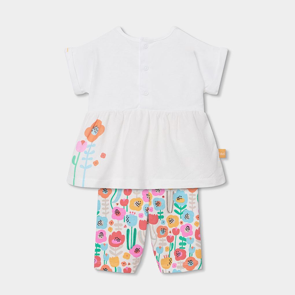 パステルフラワーのチュニック＆レギンスSet