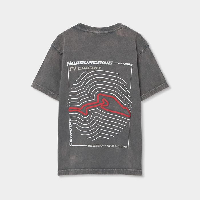 お洒落なウォッシュ加工のグレーＴシャツ