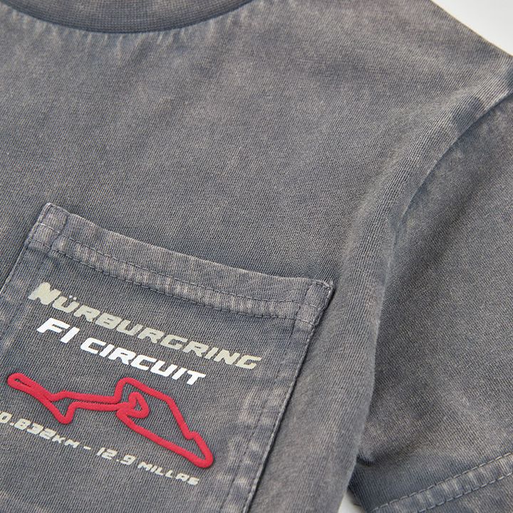 お洒落なウォッシュ加工のグレーＴシャツ