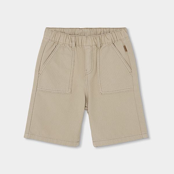 シンプルなコットン・ベージュバミューダ