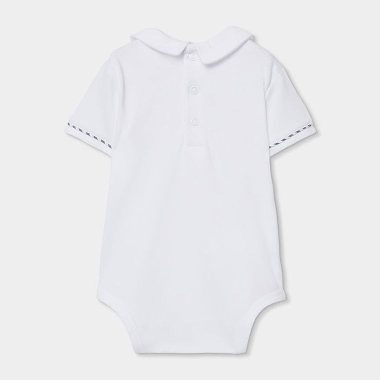 グレーストライプのサロペット＆ボディウエアSet