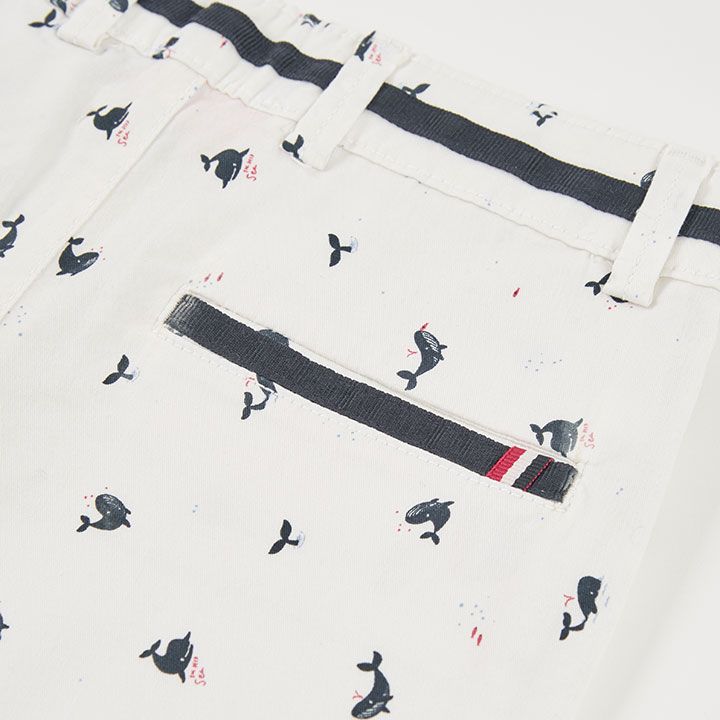 お洒落なネイビーポロ＆ネイビークジラのパンツSet