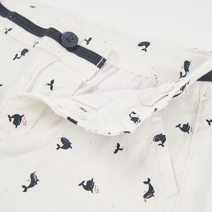 お洒落なネイビーポロ＆ネイビークジラのパンツSet