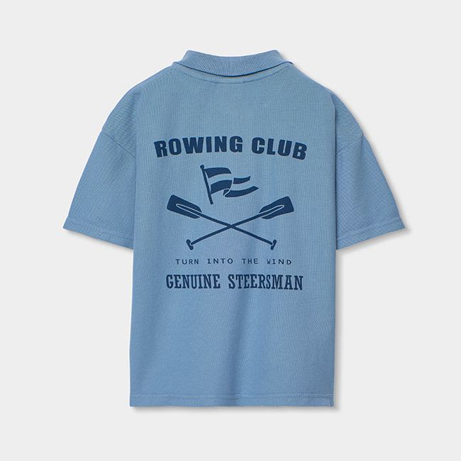 ボートクラブのブルーポロ