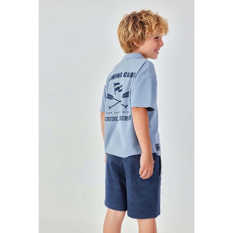 ボートクラブのブルーポロ