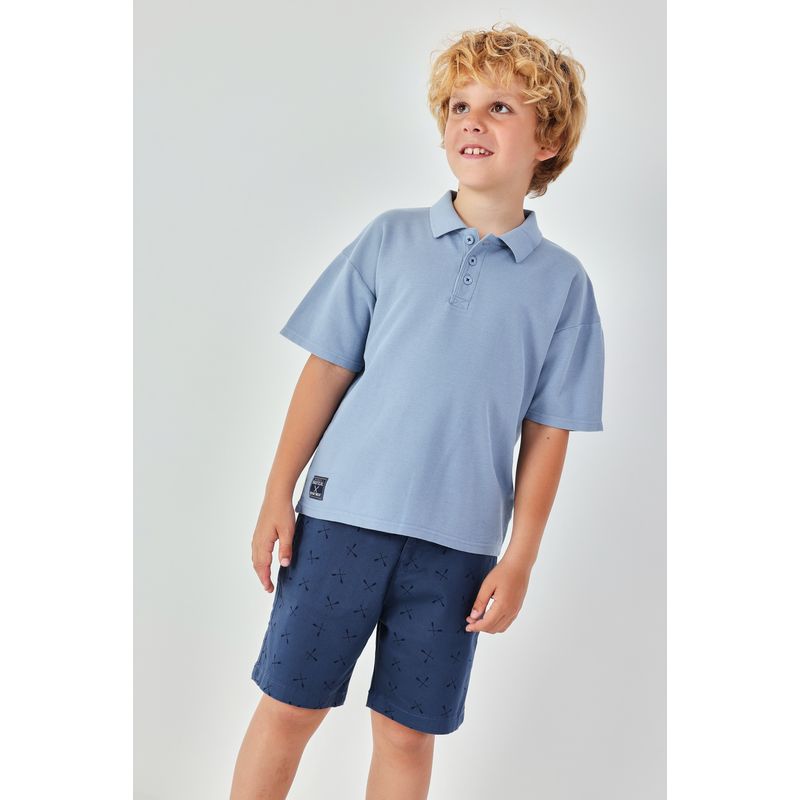 ボートクラブのブルーポロ