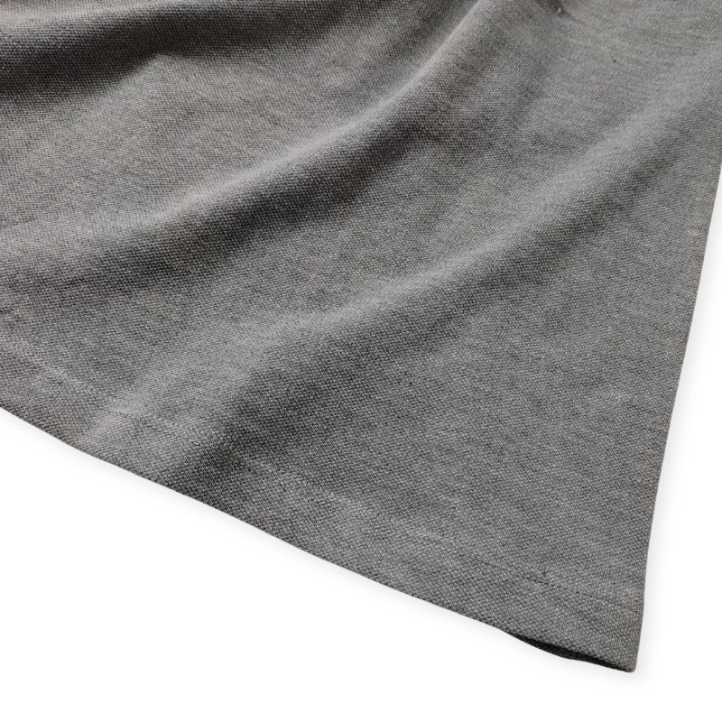 おリボンスカラップカラーのコットンジャージーワンピース (グレー)