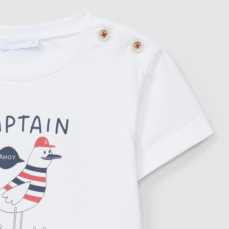 可愛いCAPTAINプリントＴシャツ