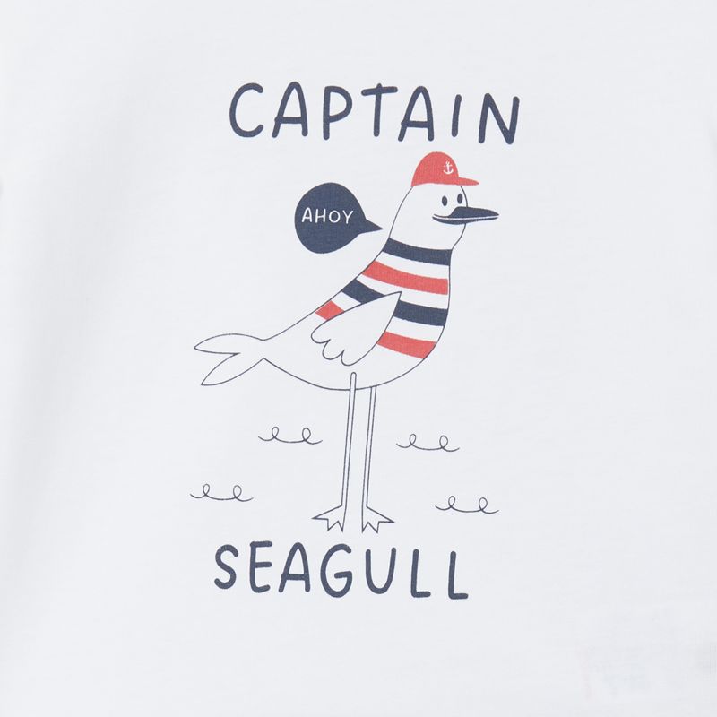 可愛いCAPTAINプリントＴシャツ