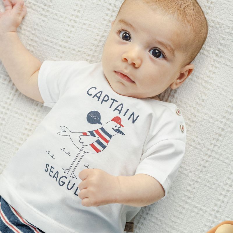 可愛いCAPTAINプリントＴシャツ