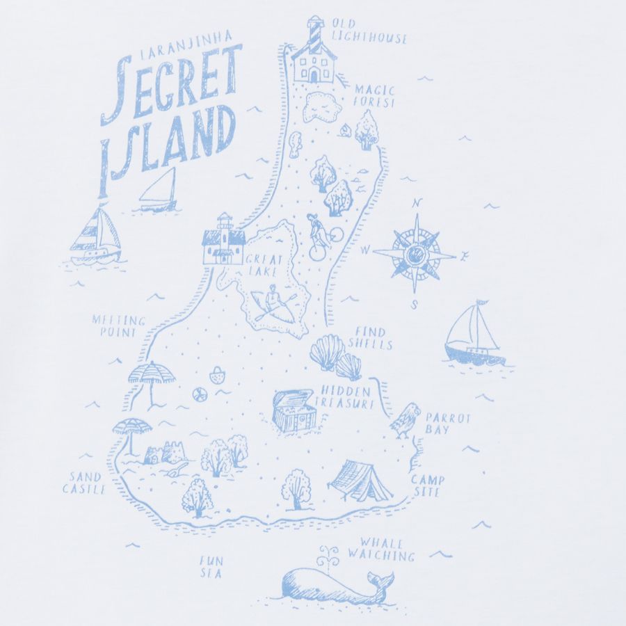 ISLANDマッププリントのＴシャツ