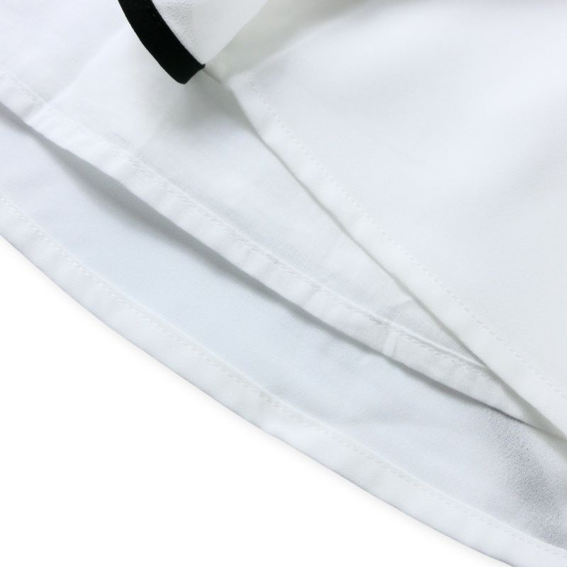 オーガンジーフリルの２トーンワンピース