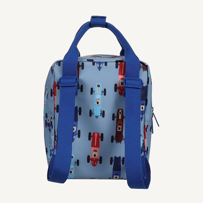 Small backpack/race cars blue