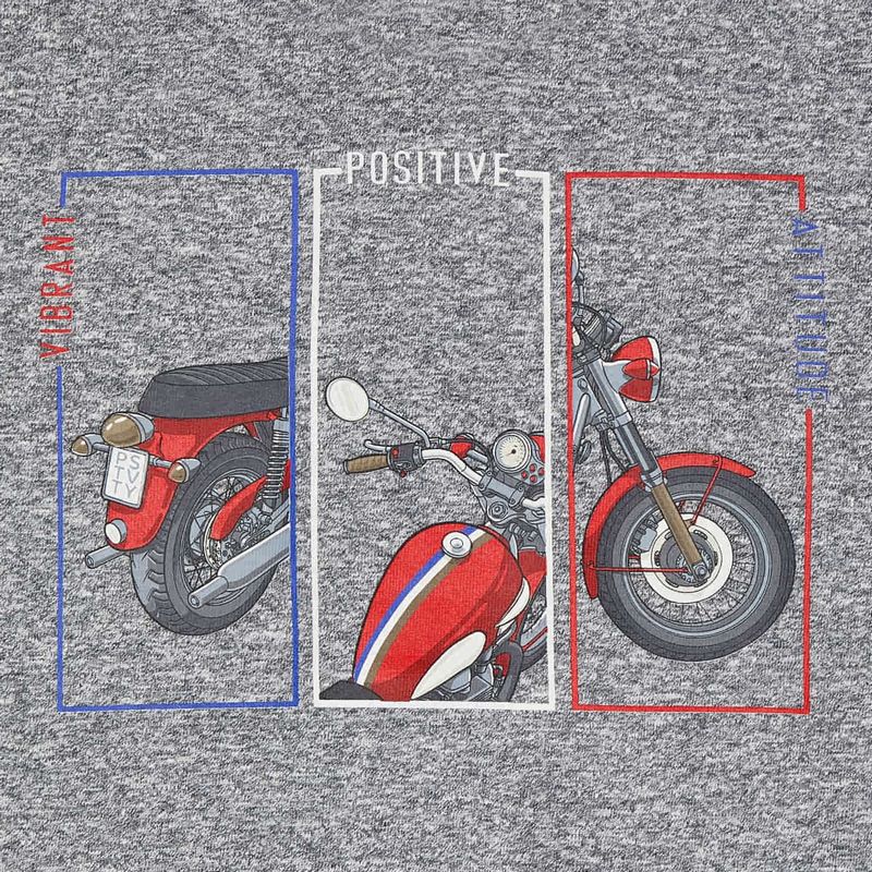 霜降りグレーのバイクTシャツ