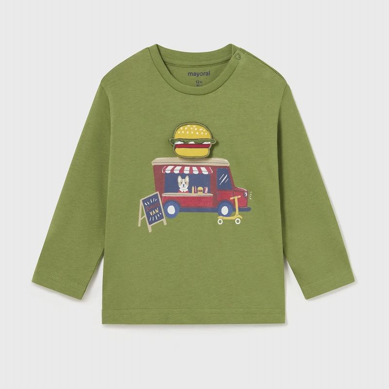 バーガーCARのオリーブTシャツ