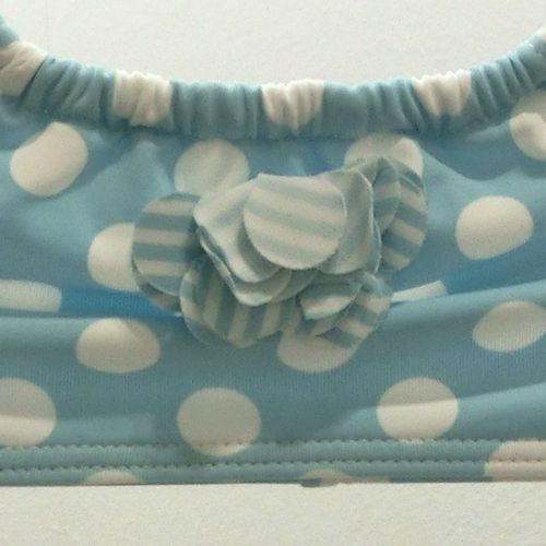 ブルードット&ストライプのビキニ