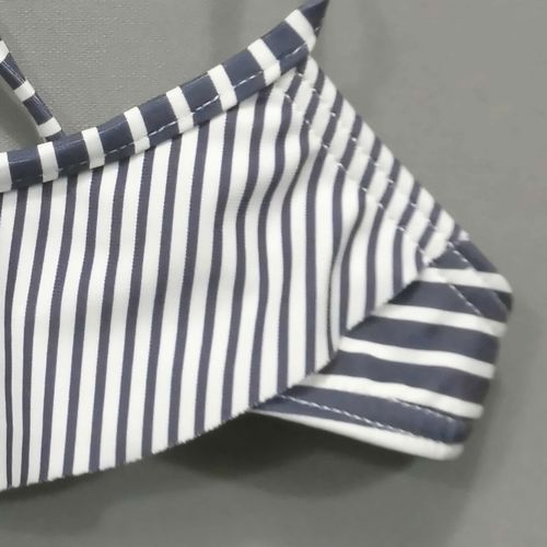 ネイビーボーダーのビキニ