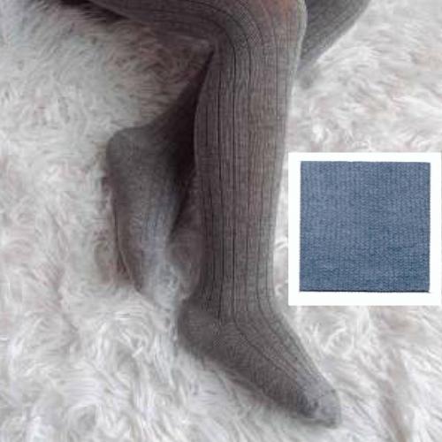 リブニットタイツ (シックブルー)