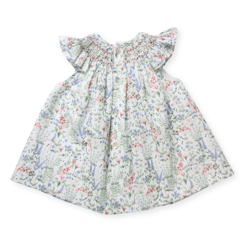 ナチュラルフラワーのBabyスモッキングワンピース＆ブルマSet