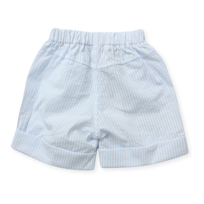 ブルーサッカーのショートパンツ