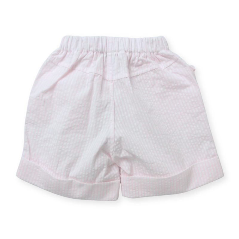 ピンクサッカーのフリルショートパンツ