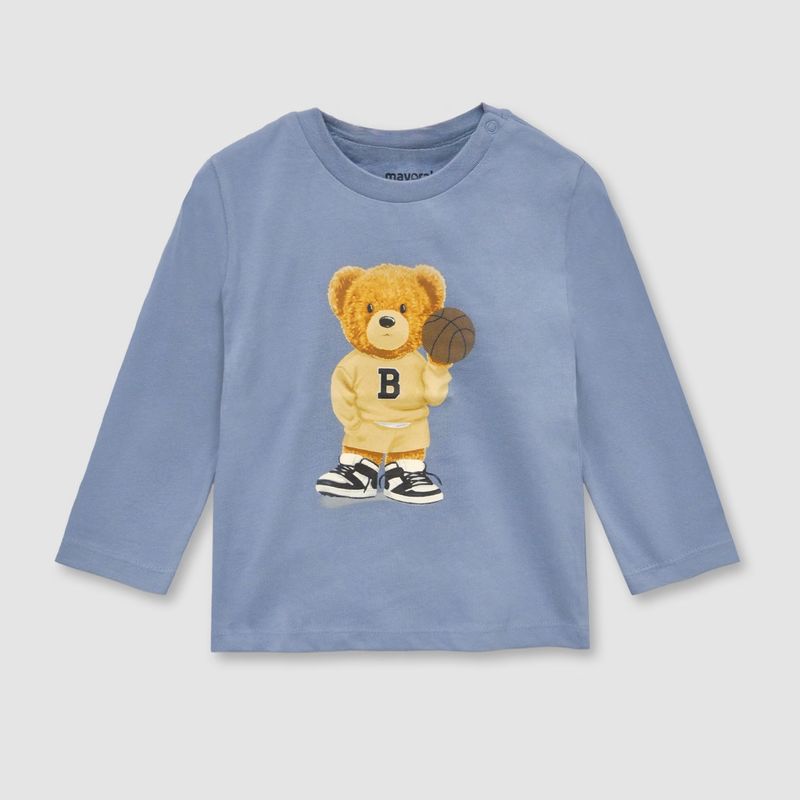 スポーツベアーのクラシックなブルーＴシャツ