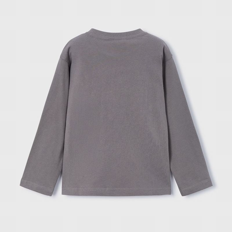 立体ダイナソーのグレーＴシャツ