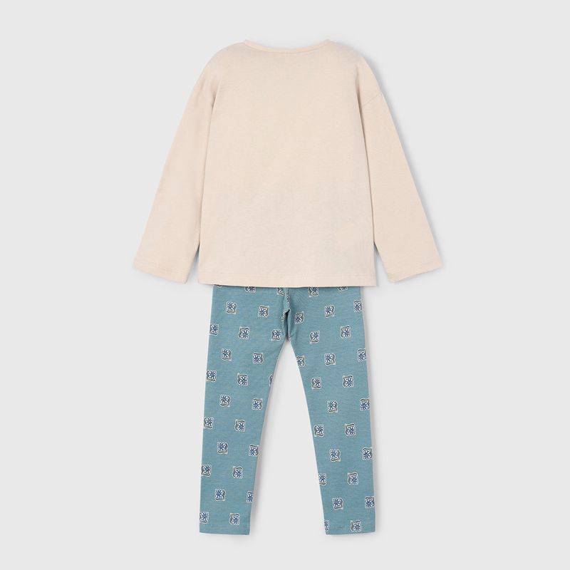 ナチュラルフラワーＴシャツ＆レギンスSet