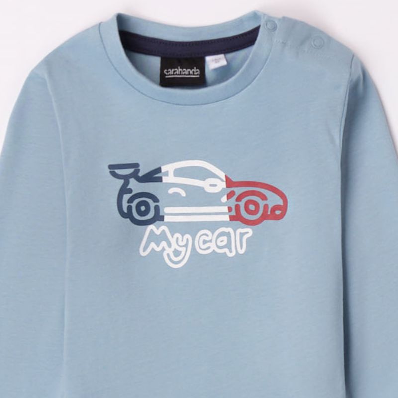 トリコロールカラーMY CarのTシャツ