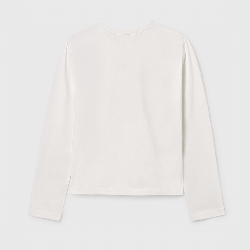 モノトーンおリボンのＴシャツ