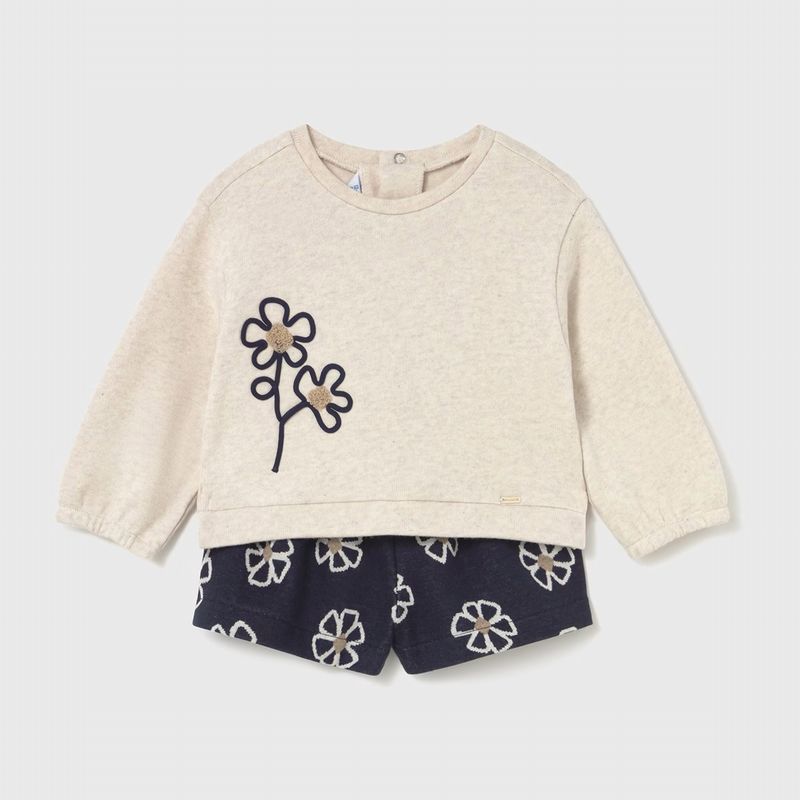 ナチュラルフラワースウェット＆フラワーキュロットSet