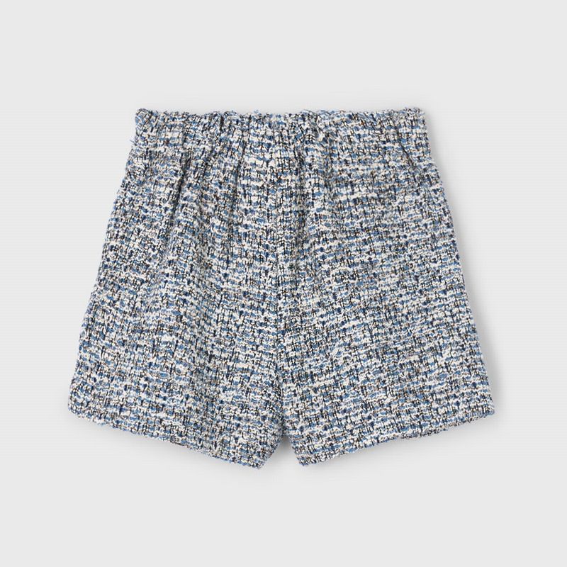 ネイビーツイードのおリボンショートパンツ