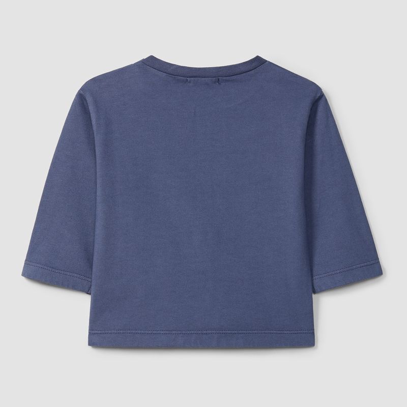 シックブルー・可愛いトラクターのＴシャツ