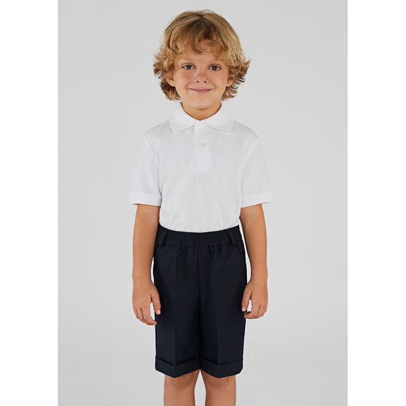 スクールスタイルのネイビーハーフパンツ